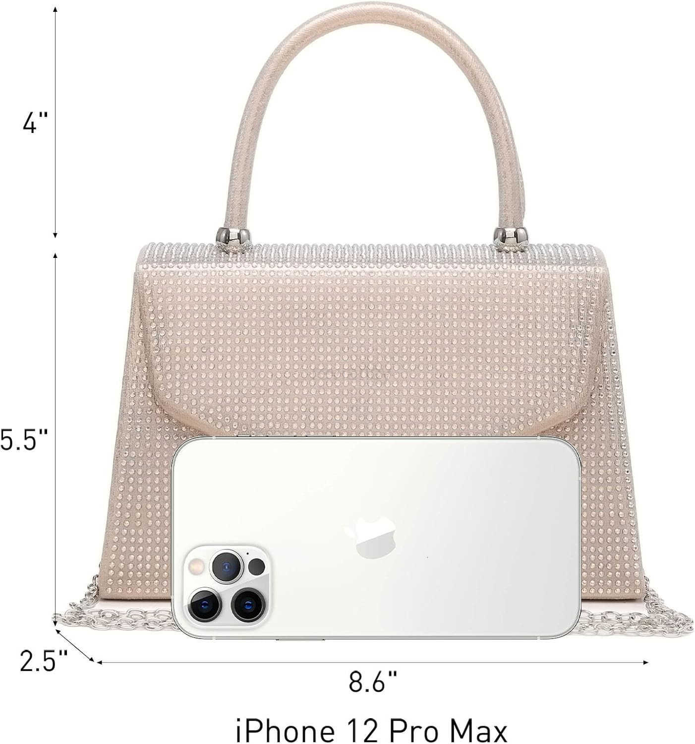 Womens Evening Bag Party Clutches Wedding Purses Cocktail Prom Handbags with Frosted GlitteringW250913