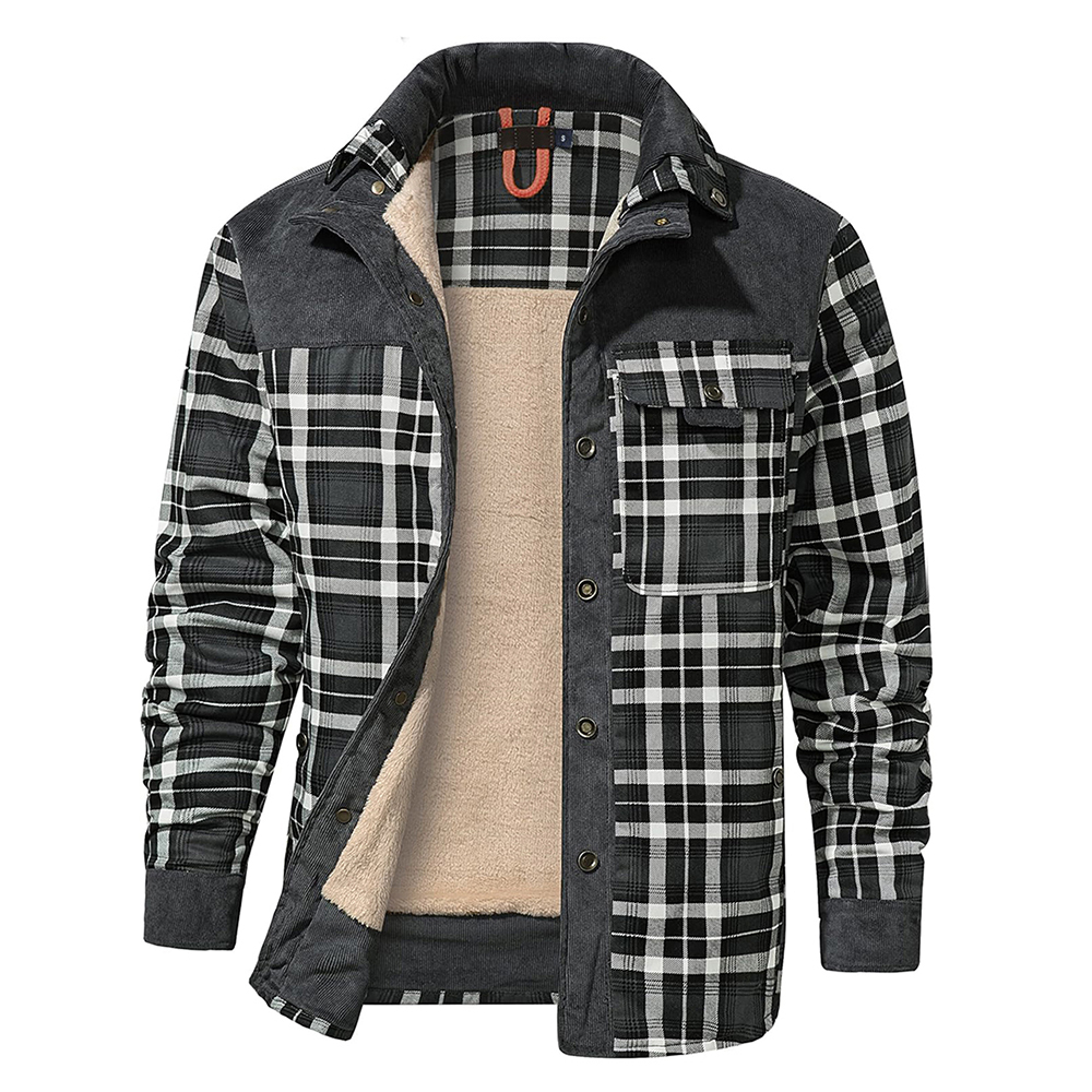 Men Plaid Shirt Warm 2025 New Autumn and Winter Flannel Long-Sleeved Shirts Casual Fashion Plaid Mens Jackets