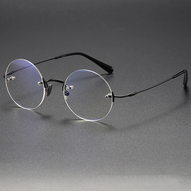 Top Quality Round Rimless Glasses Frame Men Women Vintage Simple Small Face Optical Eyeglass Prescription Eyewear 250912