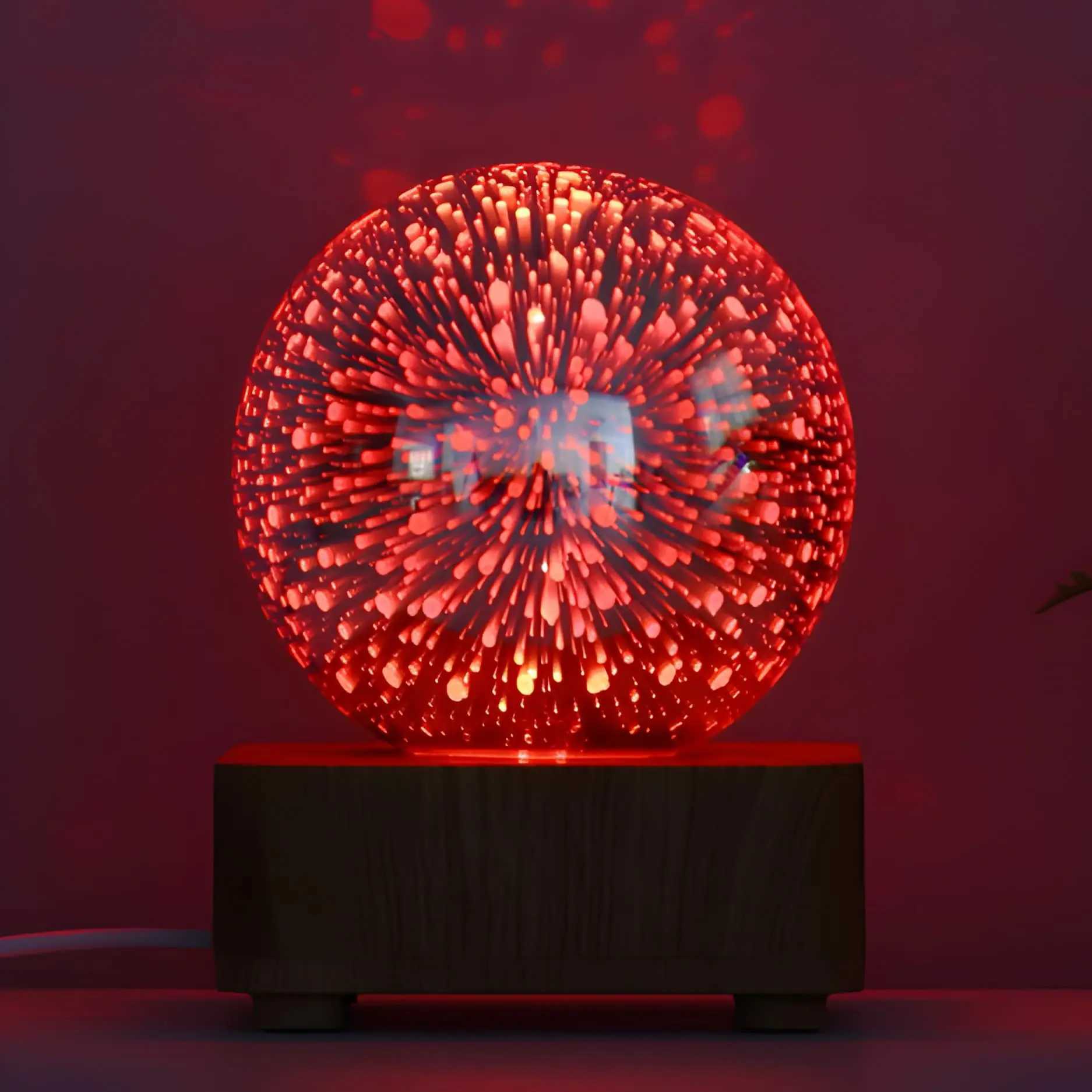 3D glass Christmas lamp is so eyecatching When it is used in bedrooms and studies it can create artistic decorative lighting C251122