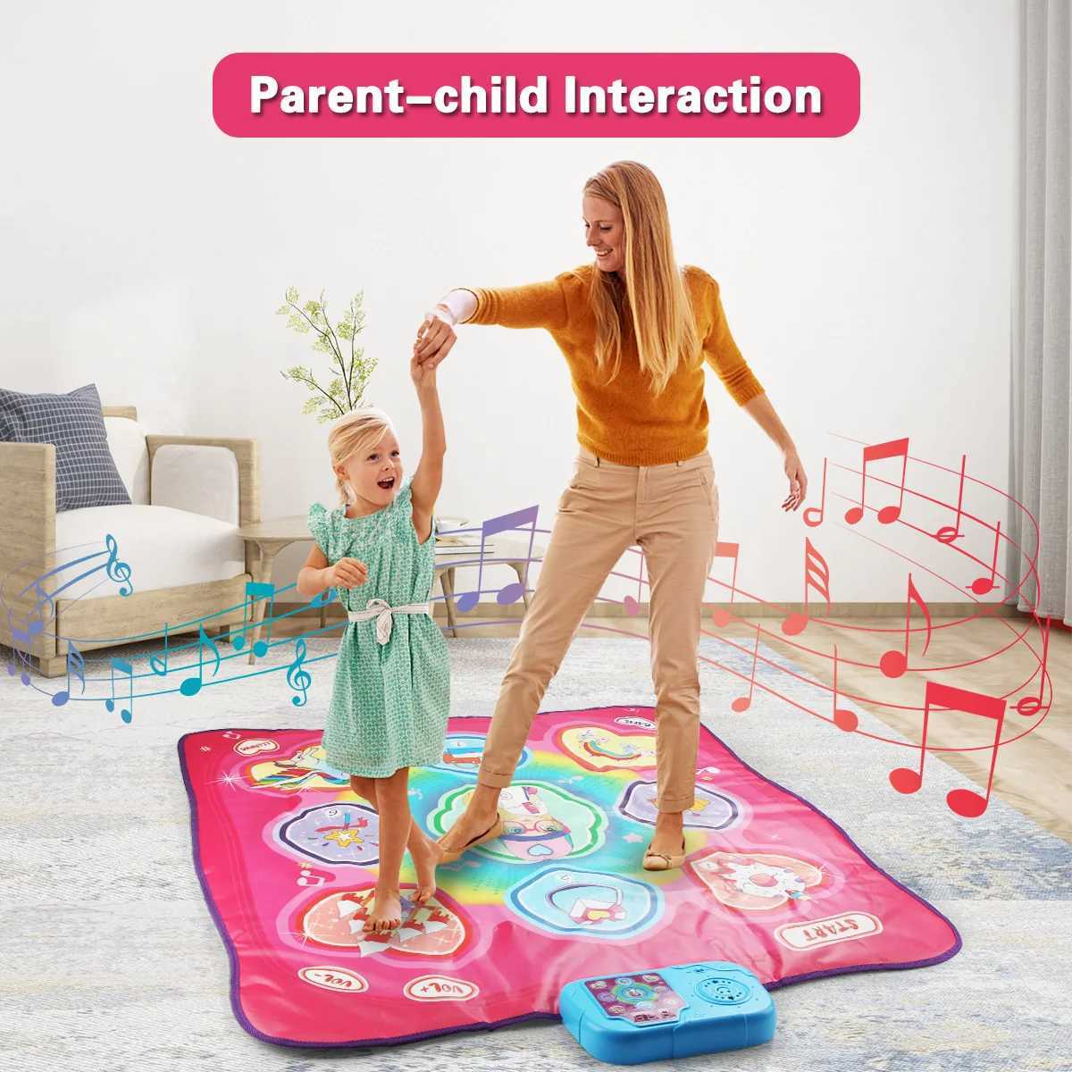 90x90cm Music Play Mat Educational Toys For Kids Large Elecrtic Dancing Mat With Lights Keyboard With 3 Game Modes Sport Toys C250913