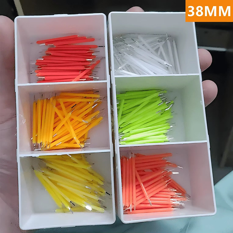 100PCS Per Box 3V 38mm LED Filament Multicolour COB Edison Bulb Lamp Incandescent Light Diodes Accessories Holiday Lighting