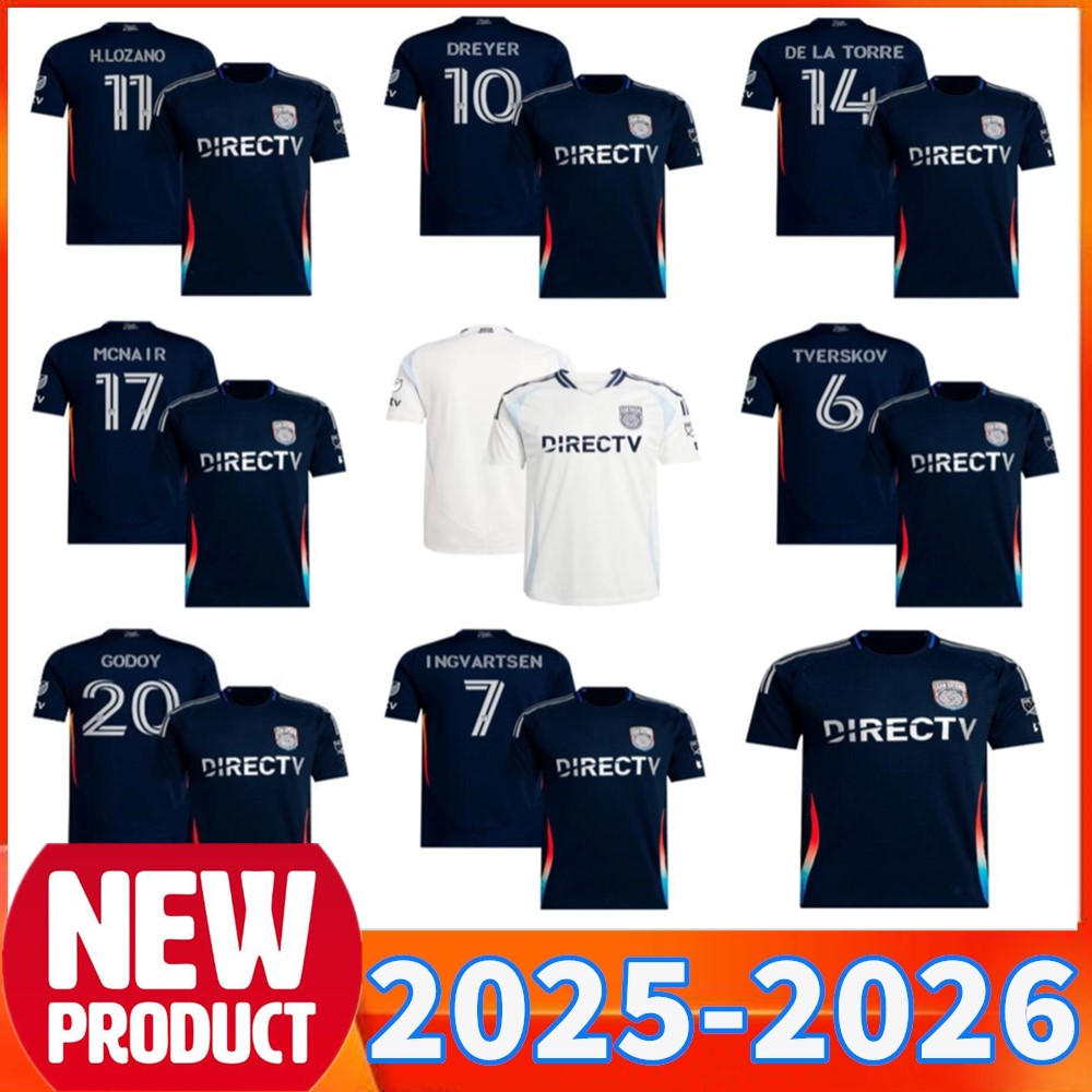 25 26 San Diego Soccer Jerseys 2025 2026DREYER INGVARTSEN TVERSKOV MCNAIR Football Shirts