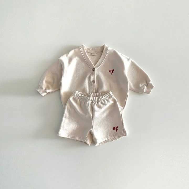 2025 Spring New Children Long Sleeve Clothes Set Baby Boy Girl Cardigan Coat Shorts 2pcs Suit Toddler Kids Casual Outfits C250913