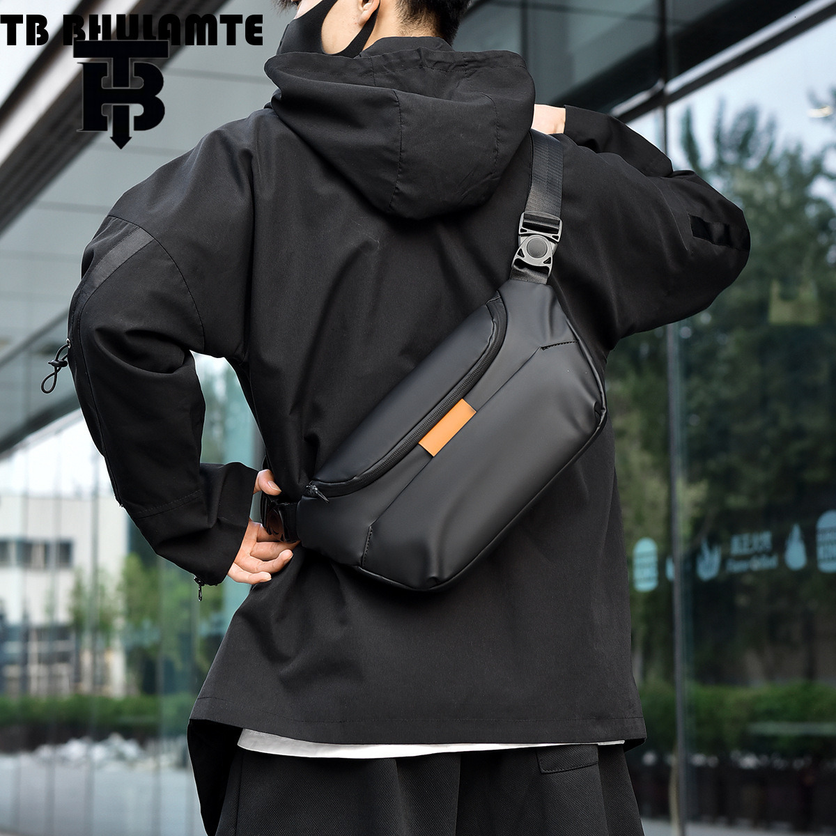 TB BHULAMTE Designer Bag New Men's Chest Bag Men's High-end Business Travel Fashion Versatile Simple Single Shoulder Crossbody Luxury Bag Ch