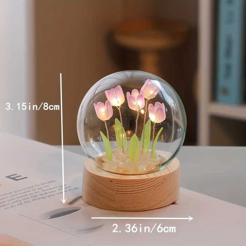 DIY Tulip Night Light Suitable for Room Decoration Desk Decoration and Couple Birthday Gifts C250913