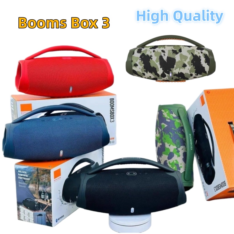 New Speaker Booms Box 3 High Power Portable Wireless Bluetooth Speaker 360 stereo surround TWS Outdoor Camping Sports Sound System