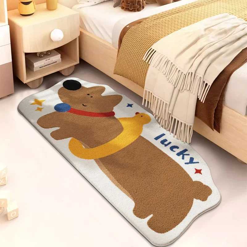 Retro Carpet Cartoon Dog Shape Floor Mat Dachshund Floor Carpet Antislip Living Room Carpet Kitchen Floor Mat Entrance Doormat C250913