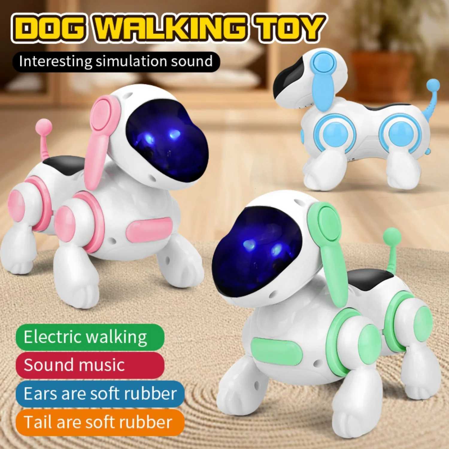 Electronic intelligent interactive robot dog crawling dog toy with lights and music simulation singing and interactive childre C250913