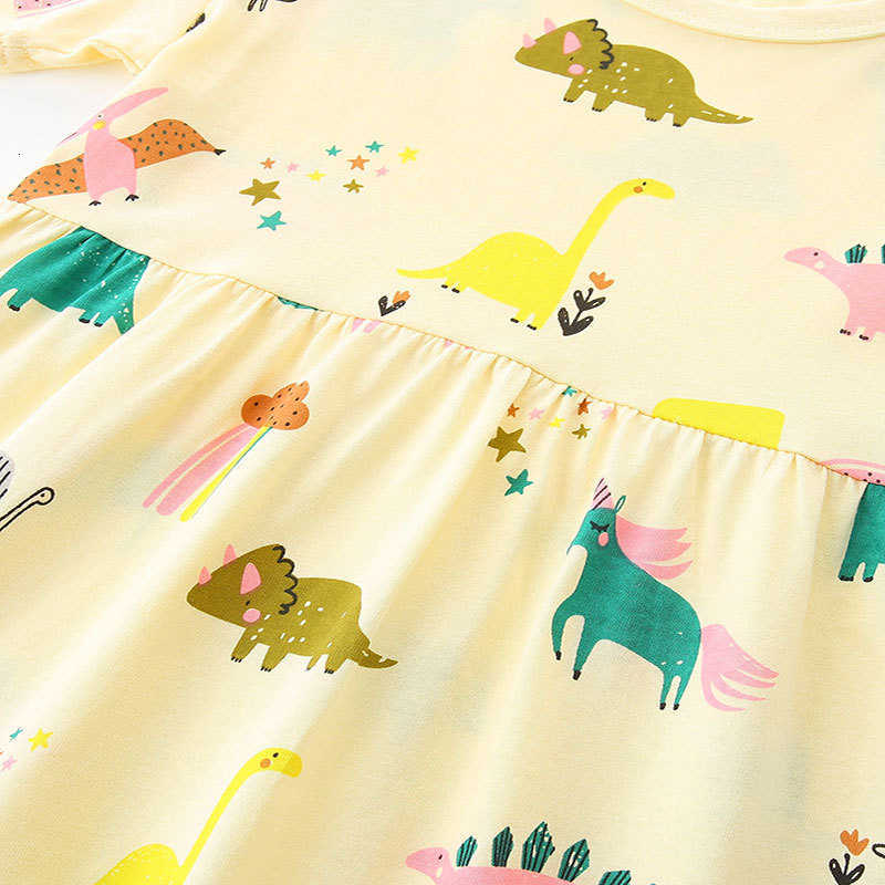 Girl's Dresses 25 Summer New Children's Clothing Girls' Dress Round Neck Short Sleeve Fashion Printed Princess Dress