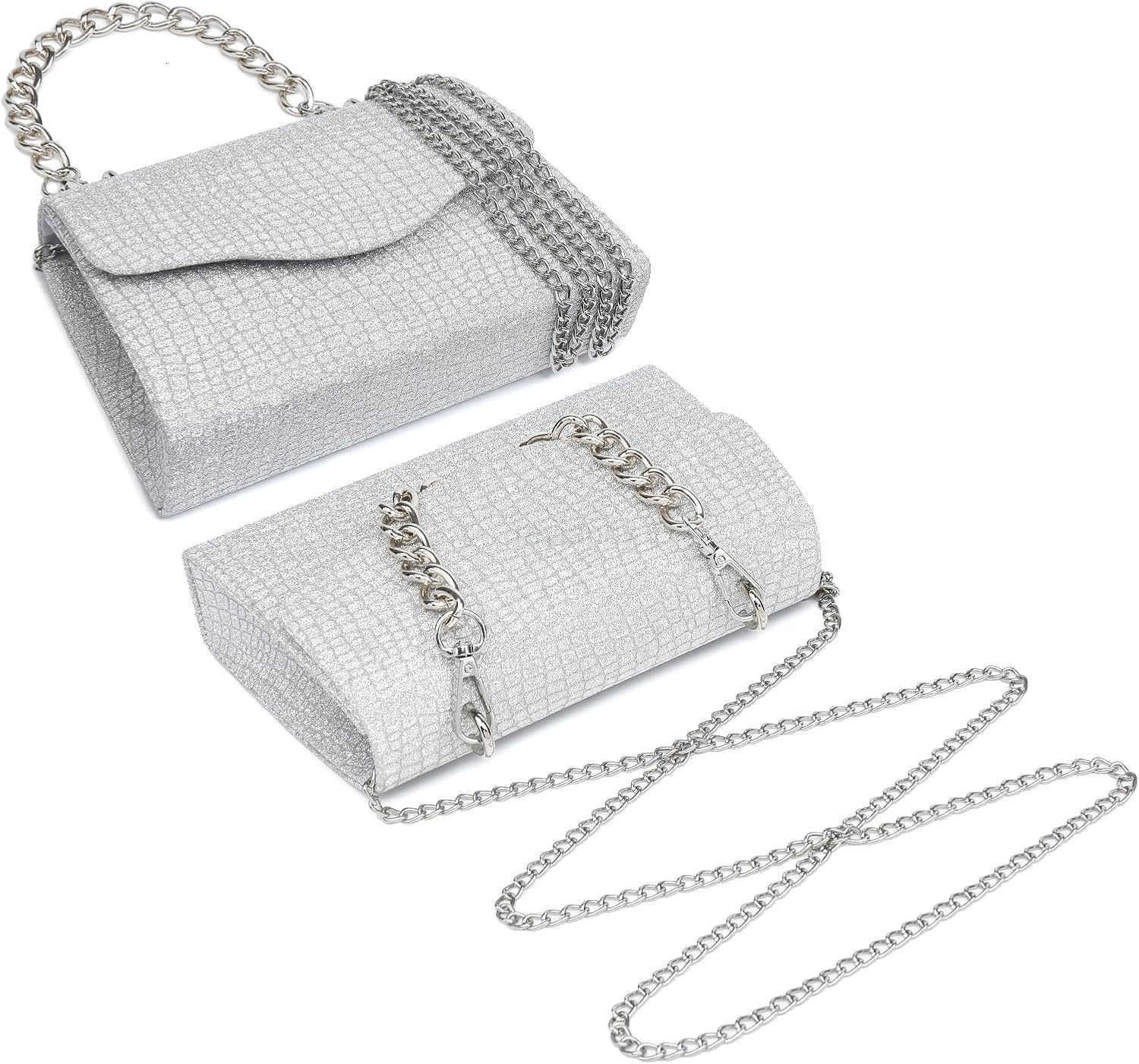 Women Sparkling Glitter Evening Handbag Top Handle Clutch Purse for Wedding Party Prom Cocktail BridalW250913