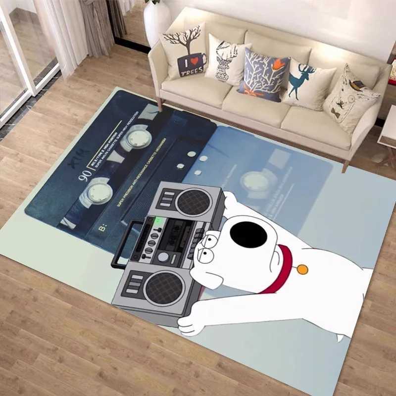 MINISO Anime Family Guy Crawling Mat Childrens Room Bedside Carpet Reading Area Living Room Mat Cartoon Gaming Room Decor C250913