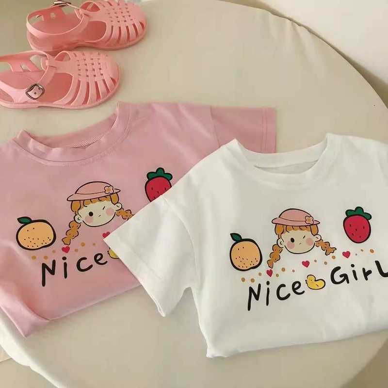 Pure Cotton Summer New Style Baby Girl Children's Short Sleeve T-Shirt Versatile Base Shirt Trendy Top for Toddlers and Young Girls