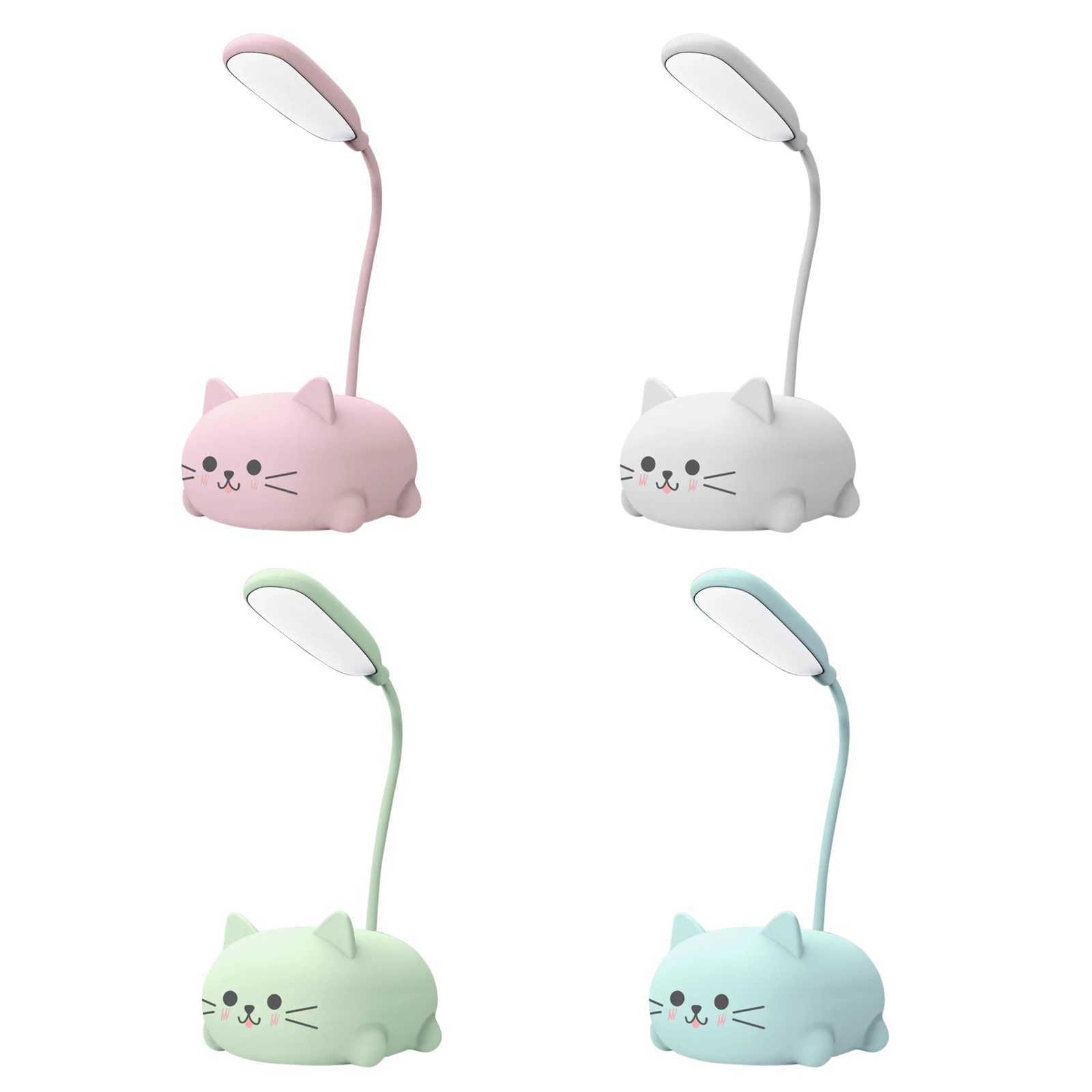 USB Night Light Foldable Cute Cat Student Learning Light Rechargeable 400mAh Adjustable Gooseneck Kids Gifts for Bedroom Office C250913