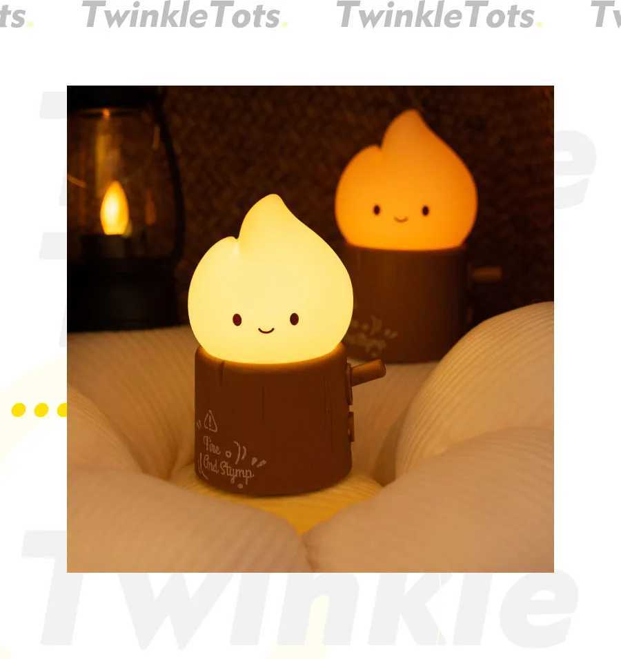 Flame Candle Night Lights USB Rechargeable Lighting Creative Bedside Room Decoration LED Lamp C250913