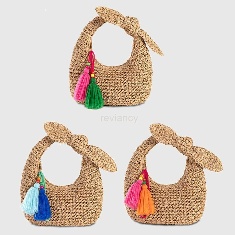 Straw Clutch Purse with Bow Top Handle Bag Summer Straw Handbag Beach Woven Evening Bag for Parties Wedding TravelW250913