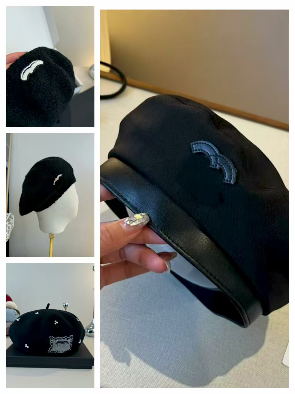 Berets Designer Beret Hats Designers Hats Women Letter Hats Luxurys Designers Beret Womens Leather Hat2657891