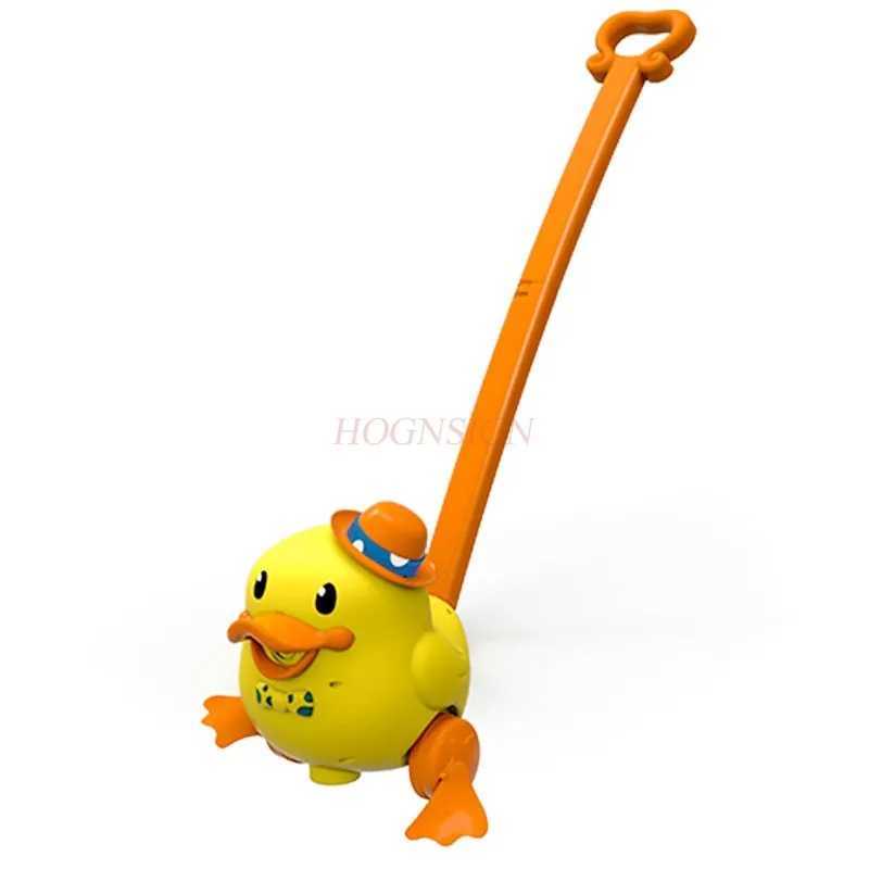 Hot selling fully automatic waterproof handheld yellow duck handcart bubble machine electric childrens toy C250913