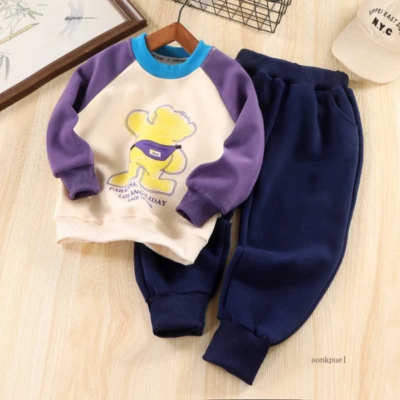 2PC 2025 New Kids Cartoon tops Pants Set Fashionable Boys Girls Two Piece Outfit Spring Autumn C250913