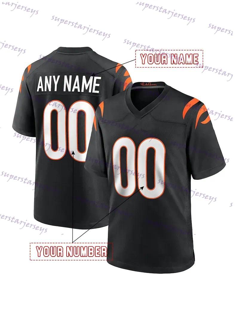 Custom Football Jerseys Joe 9 Burrow JaMarr Chase Brown Germaine Pratt Geno Stone Tee Higgins Evan McPherson Sam Hubbard8888