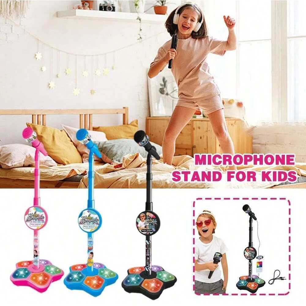 Kids Microphone Stand Toy Portable Childrens Karaoke Electronic Durable Party Karaoke Microphone Stand Kids Karaoke Machine C250913