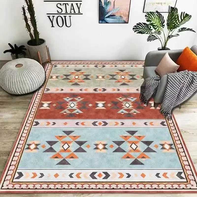 VIKAMA 50X80CM Crystal Pile Carpet Living Room Bedroom Coffee Table Sofa Mat Washable And StainResistant Large Rug Prayer Mat C250913