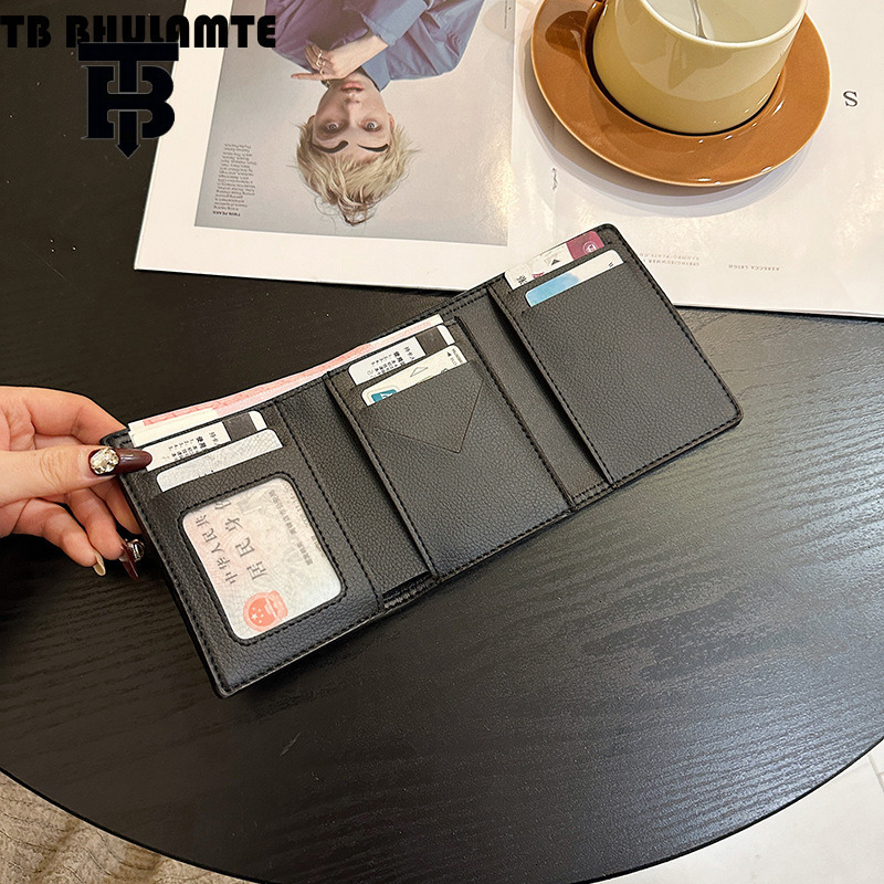 TB BHULAMTE Luxury Designer High End Wallet For Women's New Short Multi Card Slot 70% Discount Stacked Buckle Handheld Luxury Handbag Long Wallet