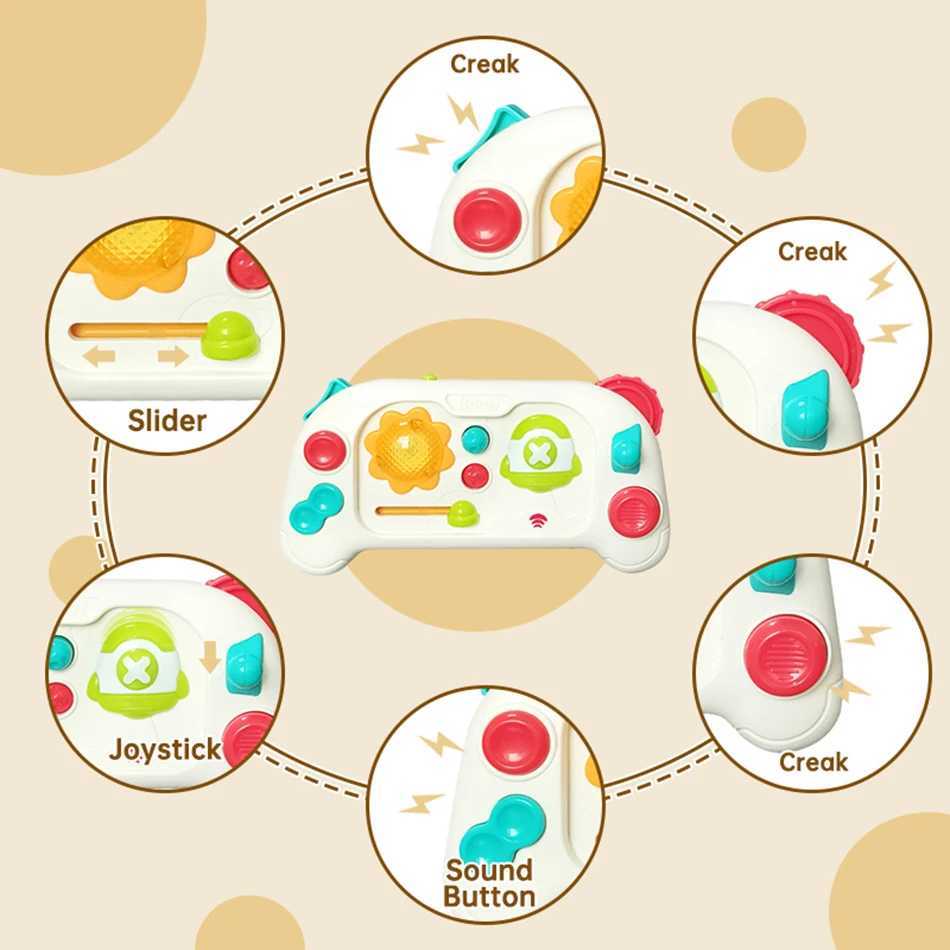 Baby Simulation Game Console Toys with MusicLights Mini Game Console Finger Action Fine Training Educational Montessori Toys C250913