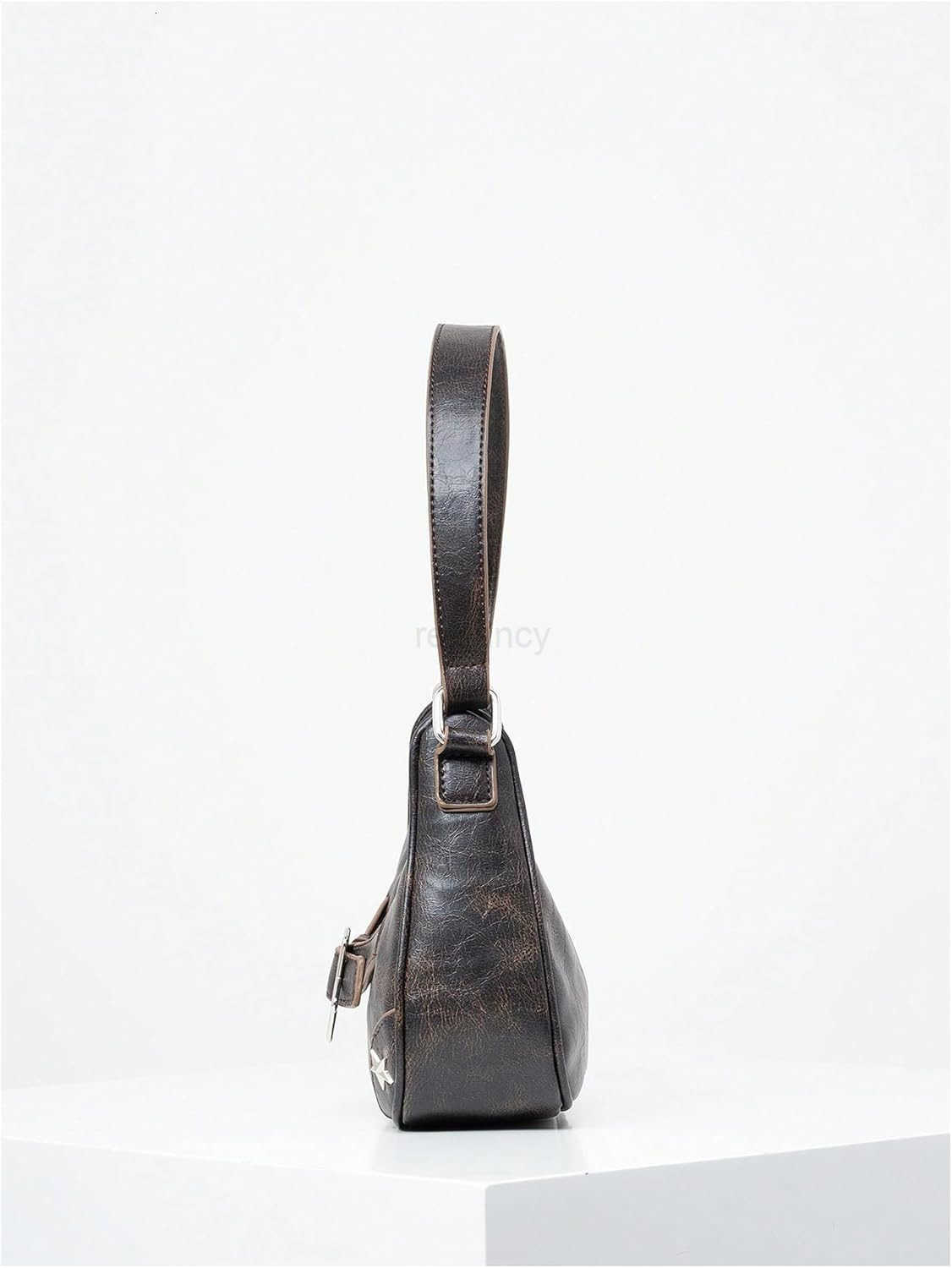 Womens PU Leather Top Handle Medium Square Bag Vintage Shoulder Handbags Hobo BagsW250913