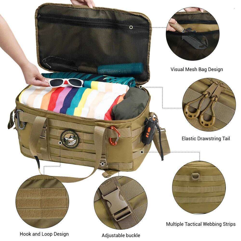 3 In 1 Outdoor Travel 30L Large Capacity Unisex Camping Backpack Multi-Functional Portable Crossbody Fiess Bag