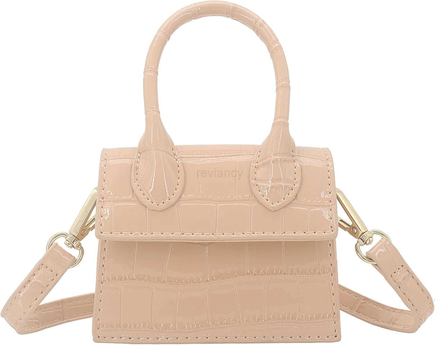 Mini Crossbody Bag for Women Girls Synthetic Leather Flap Purse Styling TopHandle Clutch HandbagW250913