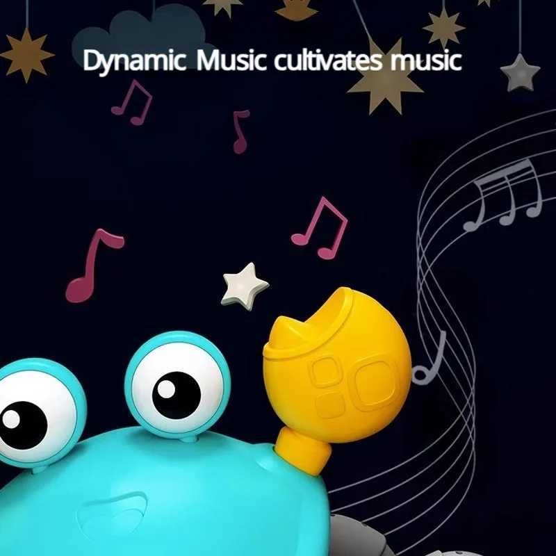 Induction Escape Crab Electric Pets Musical Toys Toddler Crawling Baby Walker Crab Interactive Toys for Children Gifts C250913