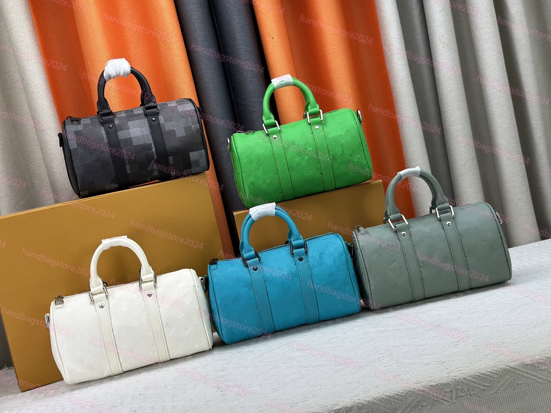 Designer bag Keep alls25 shoulder bag fashionable men's full leather Sp eedys pillow bag new Kee palls handbag luxury women's cross body Eclipse soft grain leather