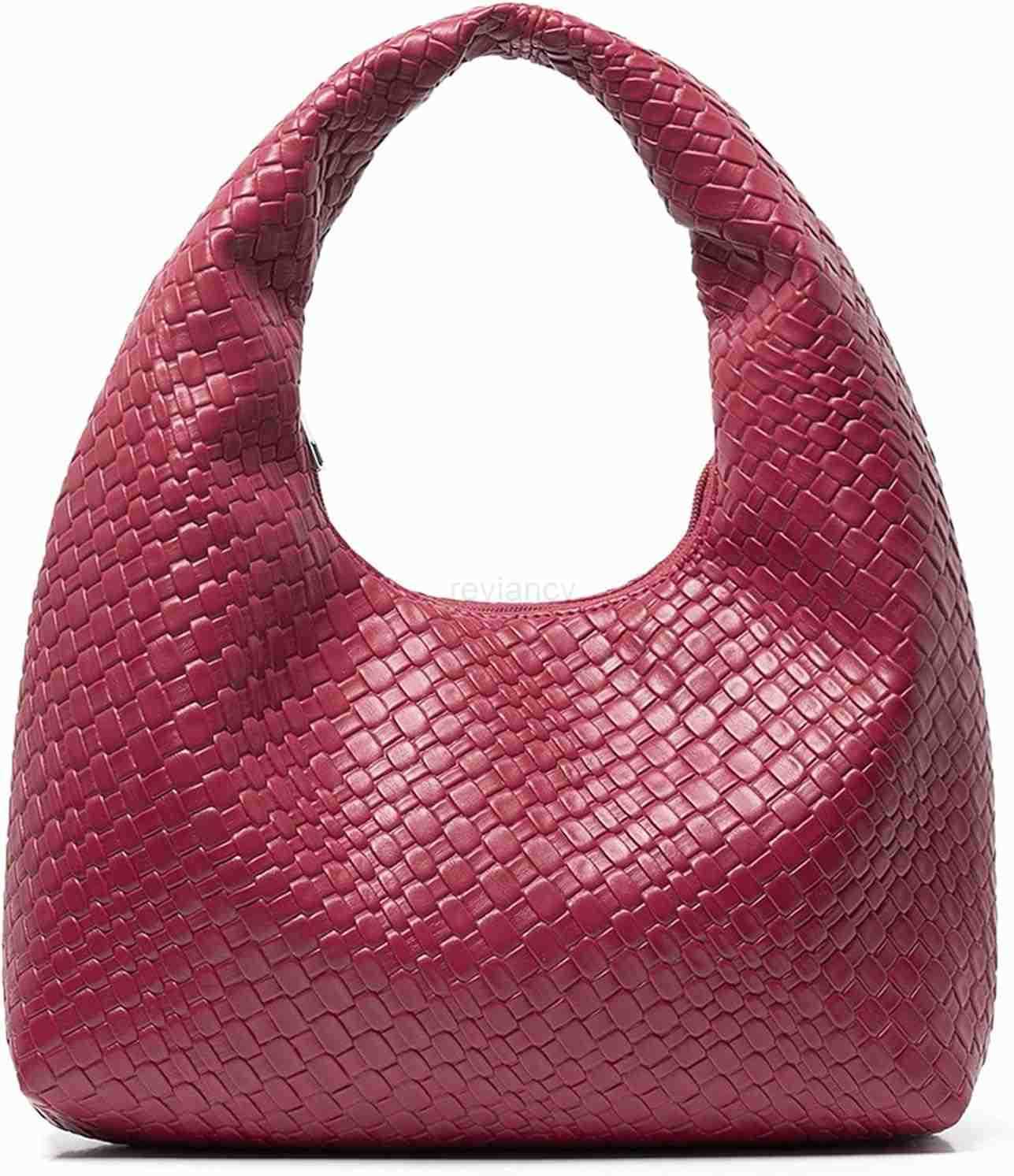 Bag for Women Top Handle Shoulder Bag PU Leather Woven Tote Handbag Purses for WomenW250913
