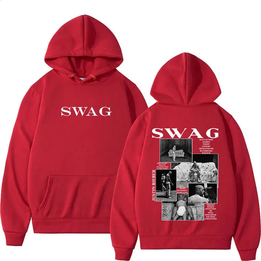 Justin Biebers SWAG Tour 2025 album Merch mens hoodie rock big size fashion hooded sweatshirt high quality 250912