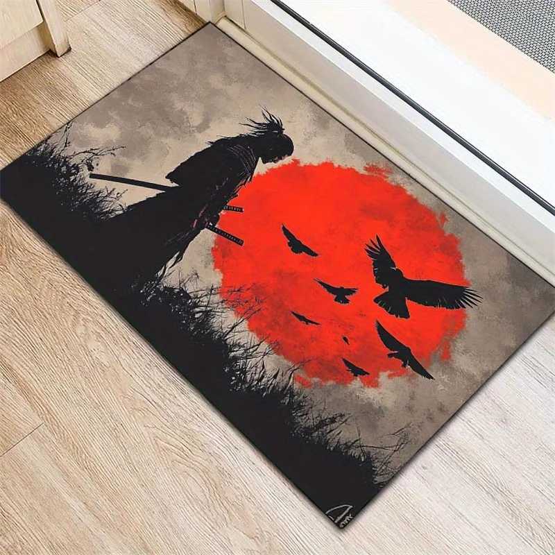 VIKAMA Warrior Spirit Pattern Carpet For Live Room Bathroom Floor Mat Soft Large Area Rug Waterproof Bedroom Rug Home Decor C250913