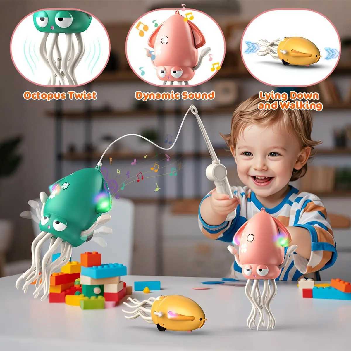 Magic Dancing Octopus Toy Electric Pet Crawling LightMusic Squid Toys for Kids Interactive Development Toddler Tummy Time Gifts C250913