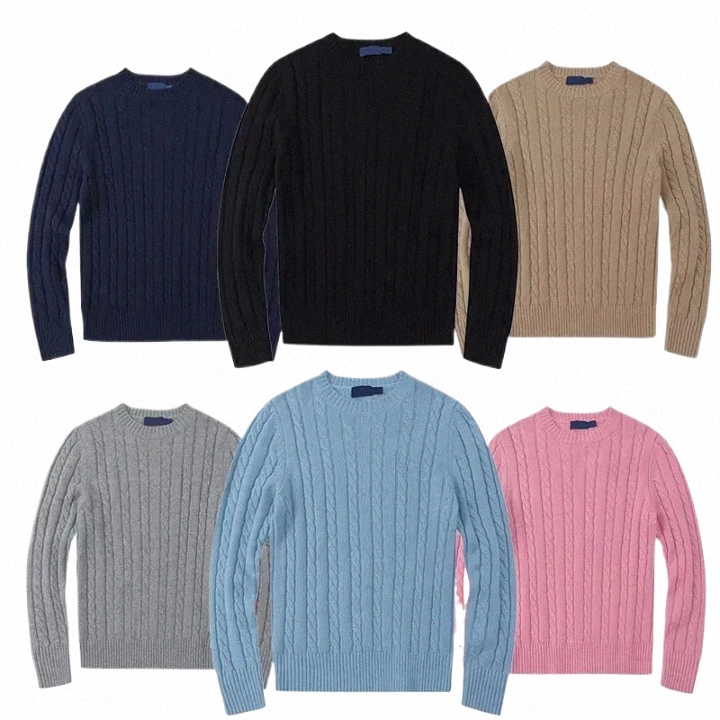 25ss polo sweaters designer small horse brand autumn and winter womens sweaters designer round neck sweater twist pullover pony embroidery top unisex B7tE#