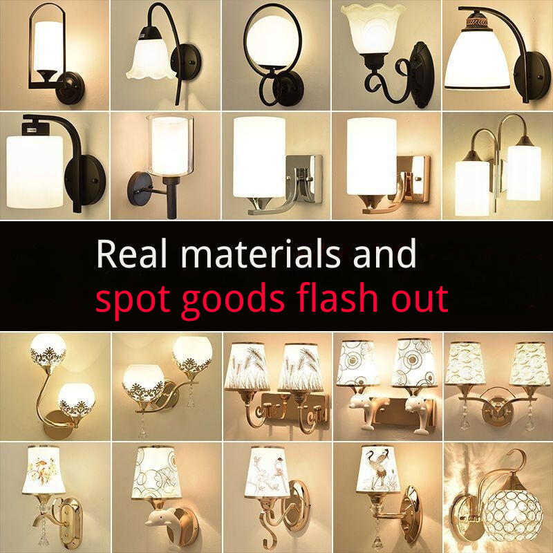 Wall lamps, bedside lamps, bedroom led, simple American-style living room, corridor lights, hotel walls 115
