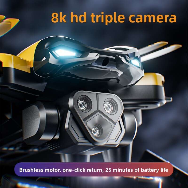 M5 Three Camera Drone HD Aerial Photography Remote Control Aircraft Optical Flow Positioning Quadcopter Foldable remote-controlled helicopter