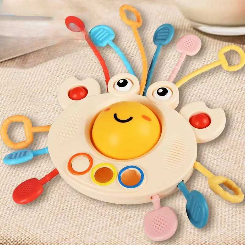 Crab Toy Kids Montessori Sensory Development Educational Toys Pull String Finger Grasp Training Early Learning Toy Teething C250913