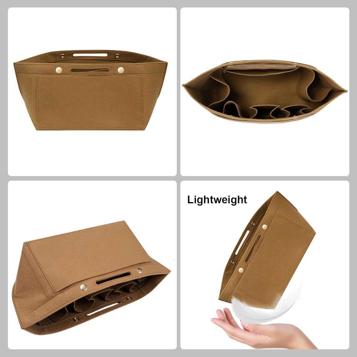 Purse Organizer Insert for LE PLIAGE Top Handle Beige SmallW250913