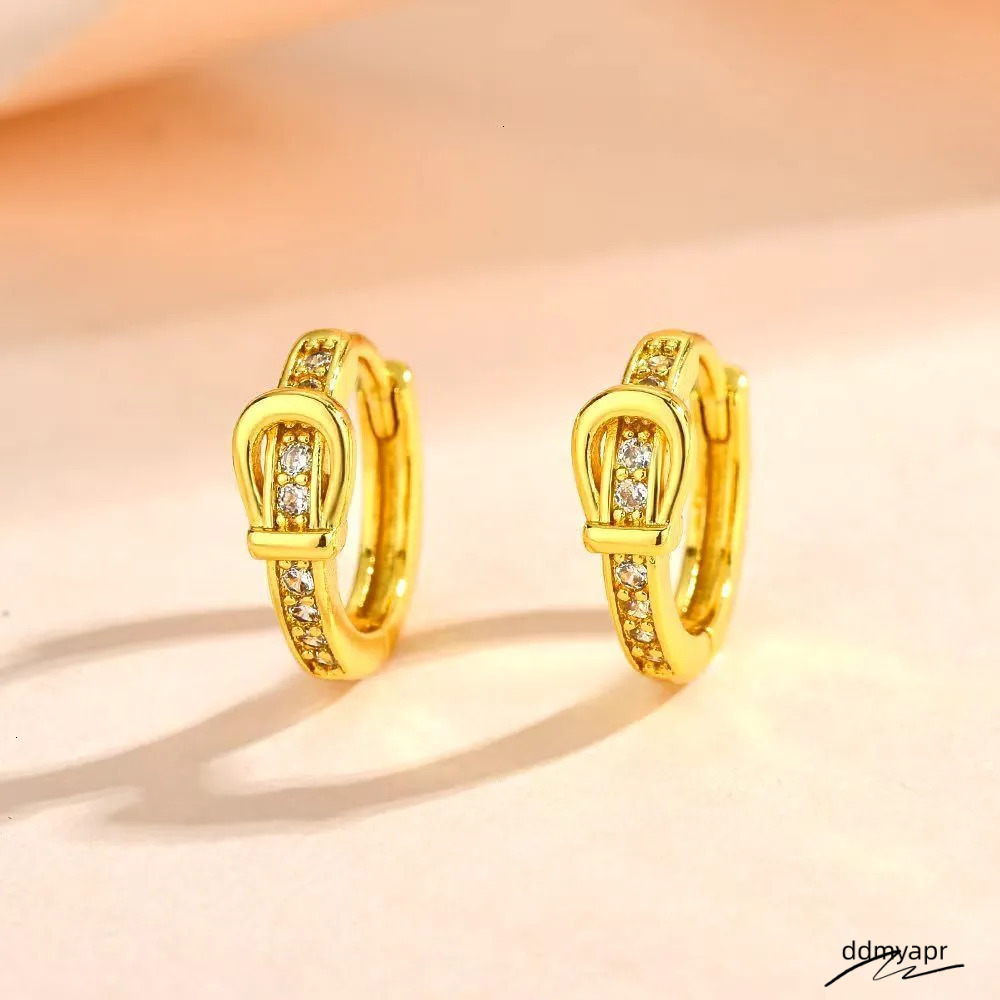 Lock For Women Gold Color Stainless Steel Hoop Earrings Trend 2025 Waterproof Piercing Female Party Ear Jewelry Aretes250711 ddmyapr