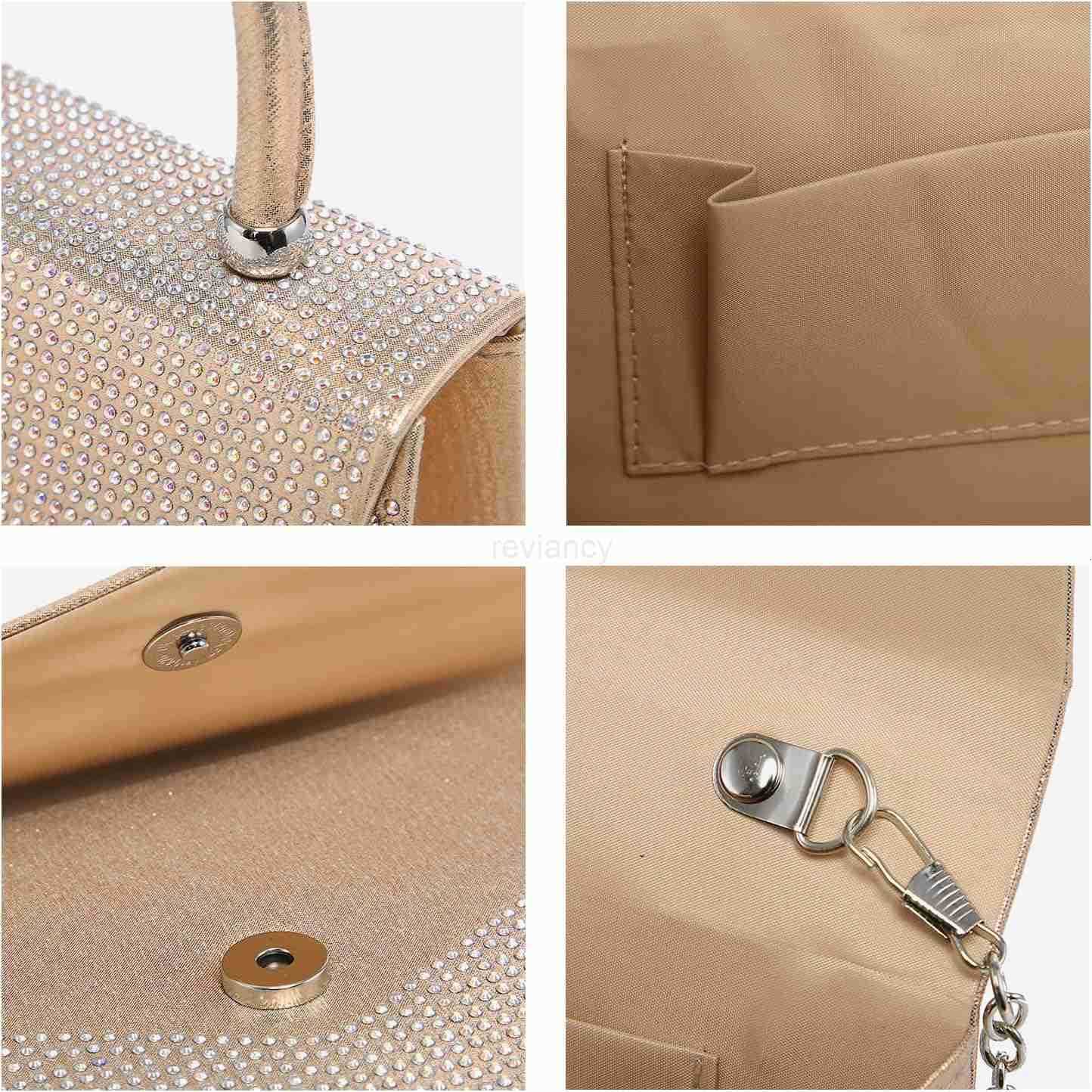 Womens Evening Bag Party Clutches Wedding Purses Cocktail Prom Handbags with Frosted GlitteringW250913