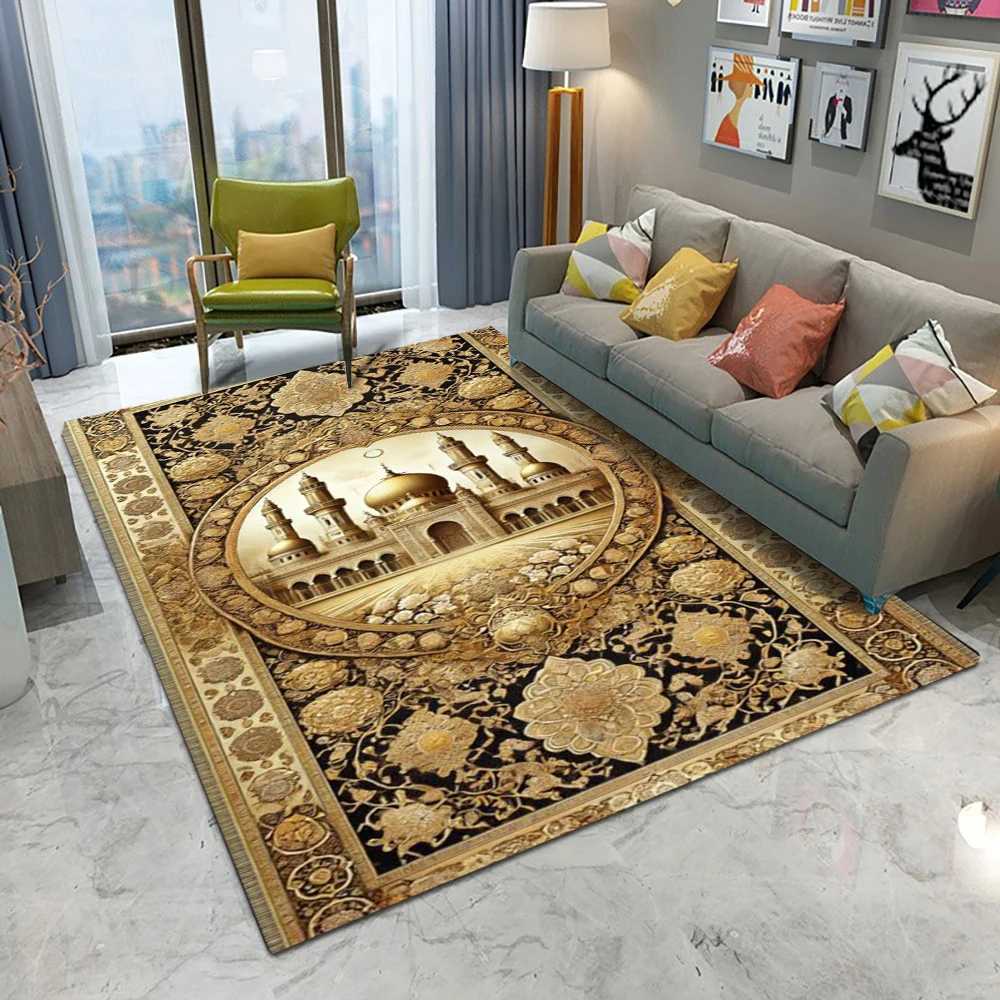 Retro Europe Persia Style Castle Carpet Living Room Sofa Bedroom Study Kitchen Entrance Door Mat Nonslip Luxury Home Decor Rug C250913