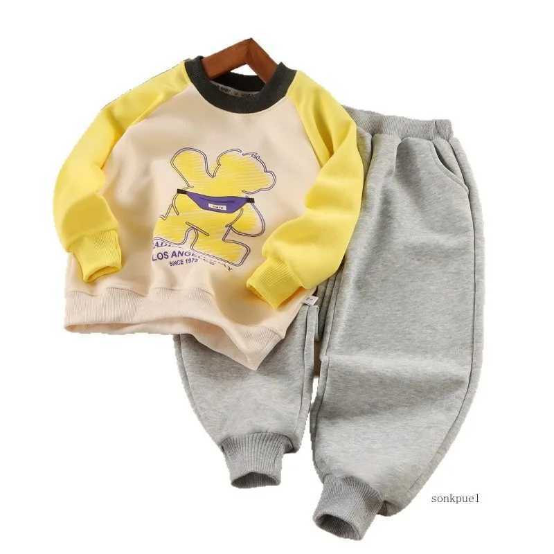 2PC 2025 New Kids Cartoon tops Pants Set Fashionable Boys Girls Two Piece Outfit Spring Autumn C250913