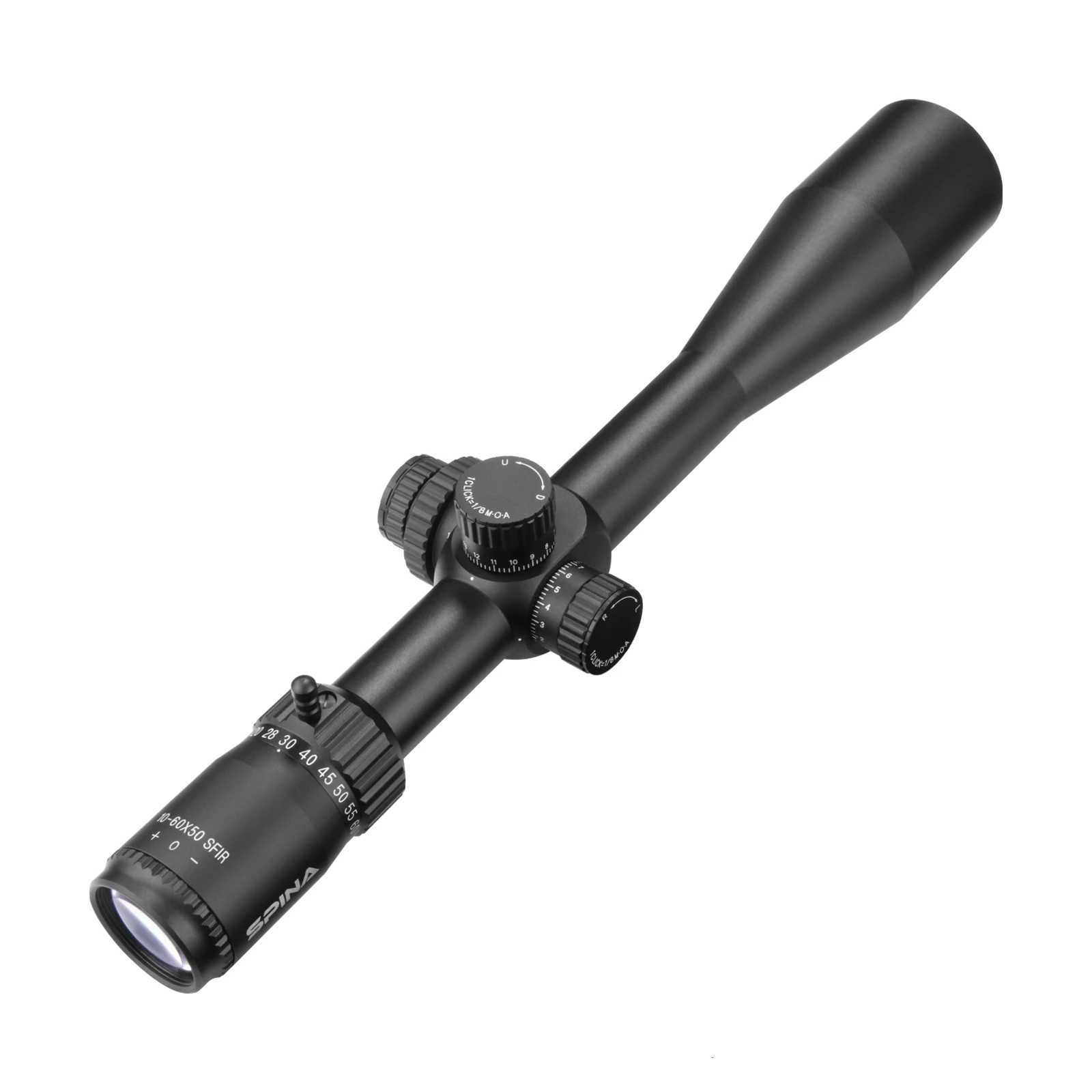 SPINA OPTICS HD 060x50 PCPCarbine Rifle Scope Hunting Turrets Lock Reset Side parallax Adj Sight Fit308556 762etcW250913