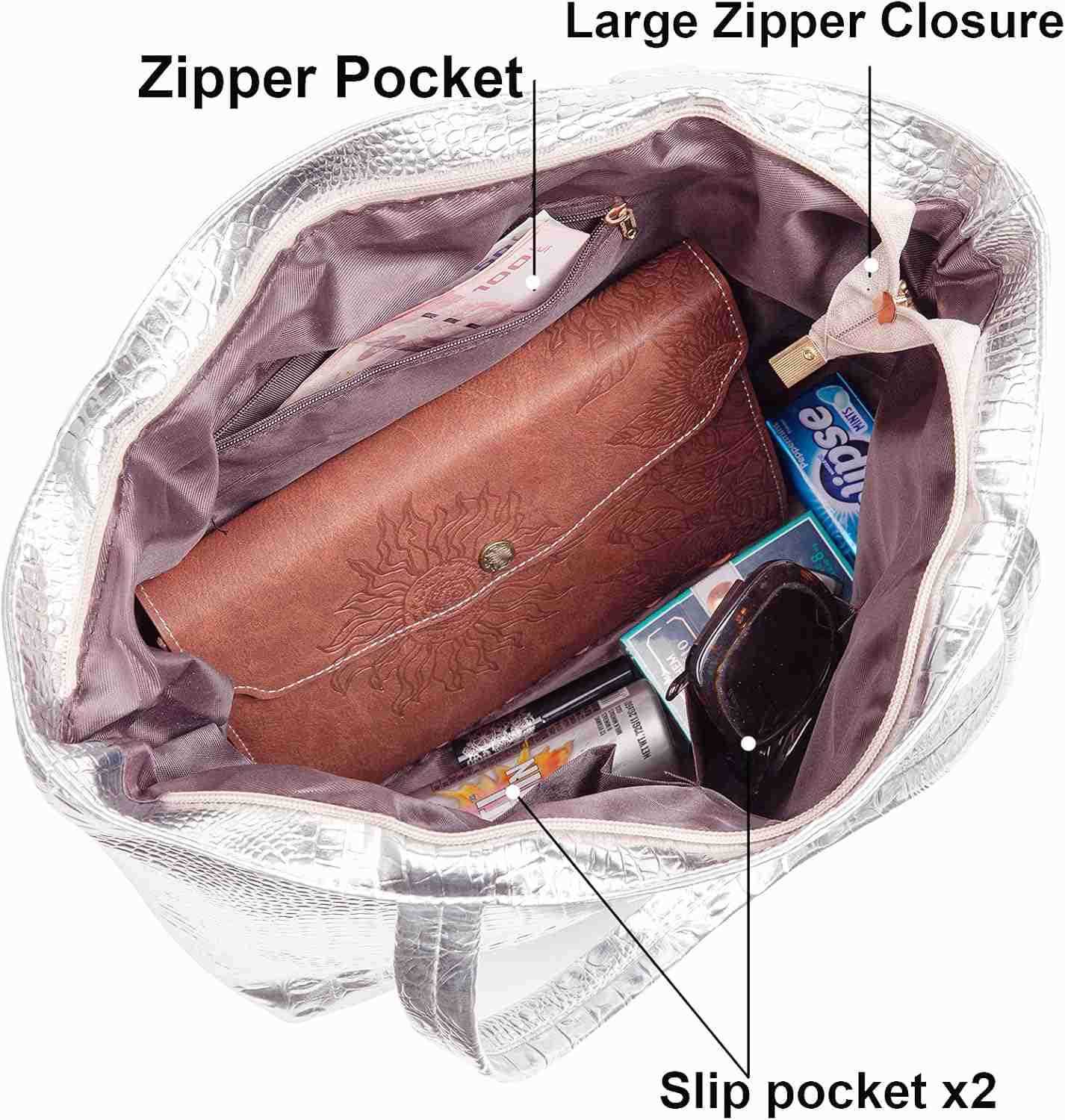 Purse and Handbag for Women Crocodile Satchel Large Shoulder Tote Bag WalletsW250913