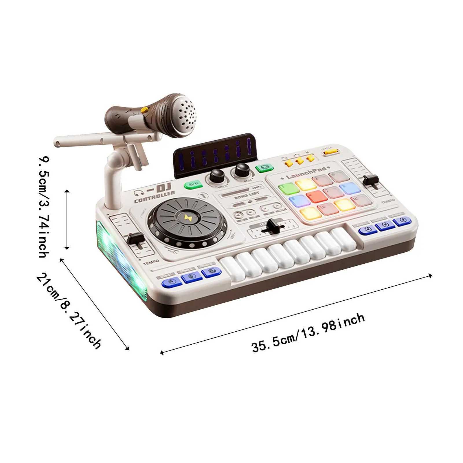 Kids DJ Mixer Toy Streaming Interactive Gaming DJ Table Instrument Turntable Toy for Party Indoor Birthday Preschool Gift C250913