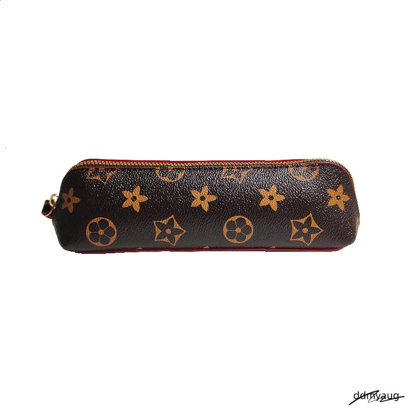 Wholesale Simple Printed Pattern Brown Classic Vintage Leather Case Large Capacity Pencil Bag Bun Style 250818 ddmyAug